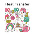Groovy Pink Christmas Iron on Fabric Heat Transfer DTF-92