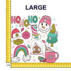 Groovy Pink Christmas Iron on Fabric Heat Transfer DTF-92