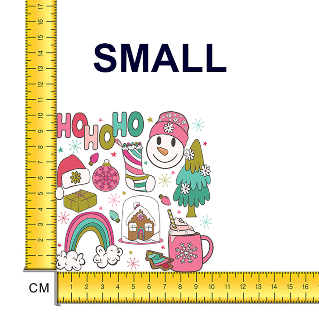 Groovy Pink Christmas Iron on Fabric Heat Transfer DTF-92