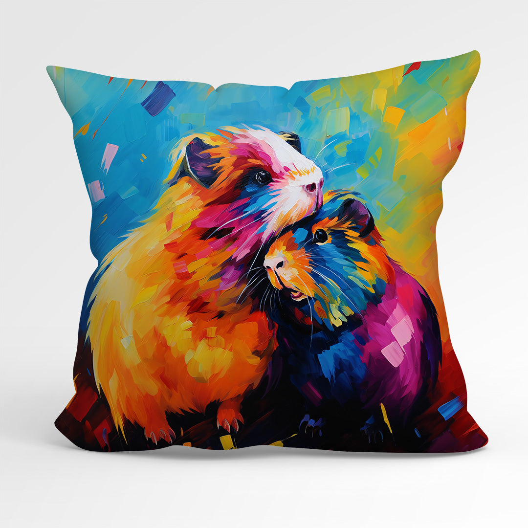 CUSHION Fabric Panel Guinea Pig Love