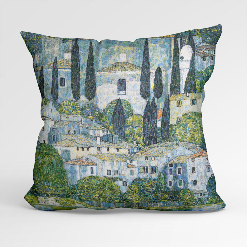 CUSHION Fabric Panel Gustav Klimt Kirche in Cassone