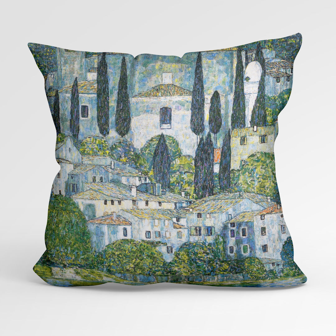 CUSHION Fabric Panel Gustav Klimt Kirche in Cassone