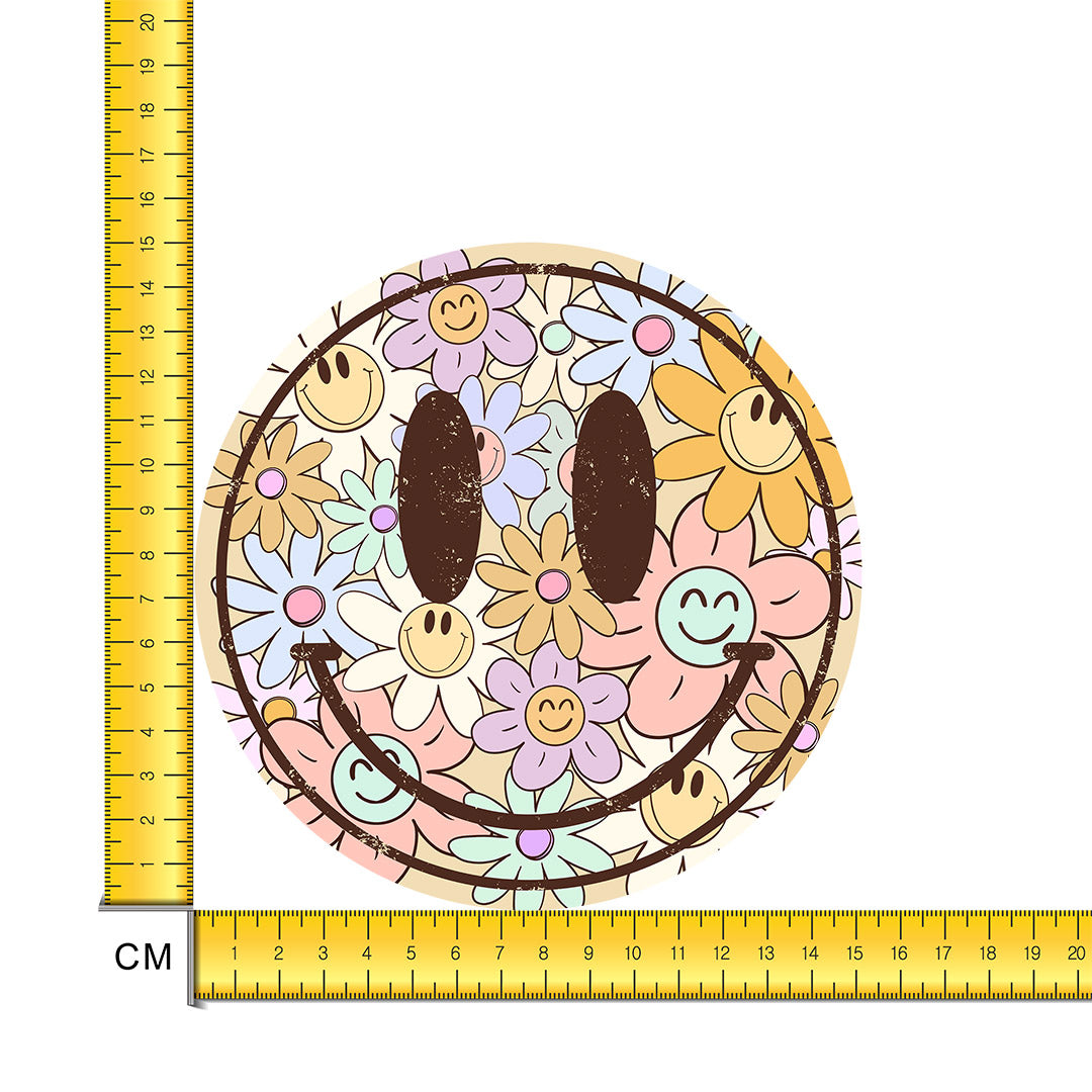 Happy Iron on Fabric Heat Transfer DTF-242
