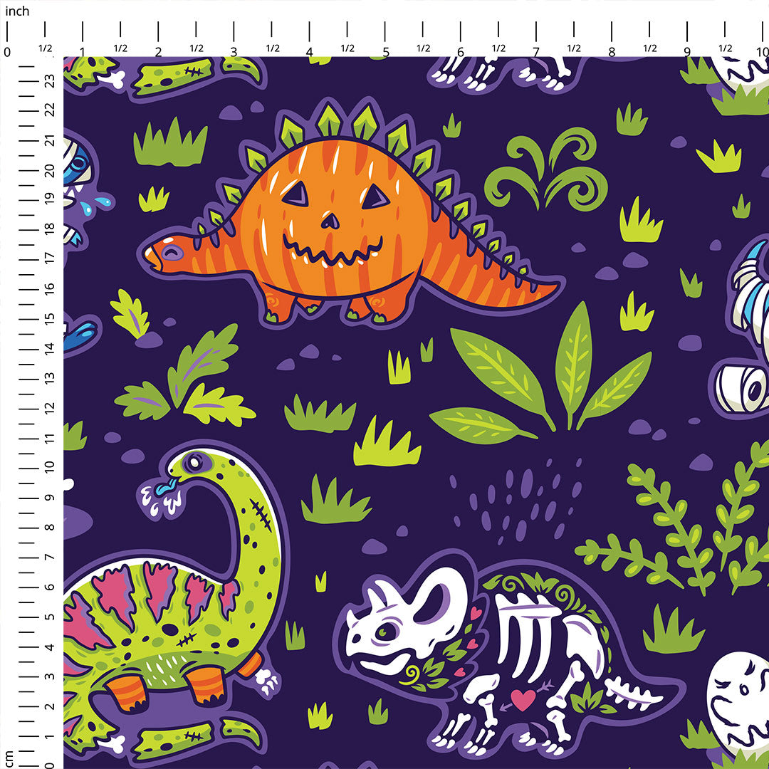 Halloween Dinos Fabric