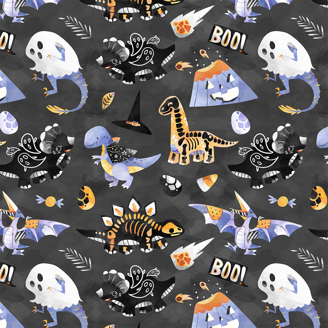 Spooky Dinos Fabric