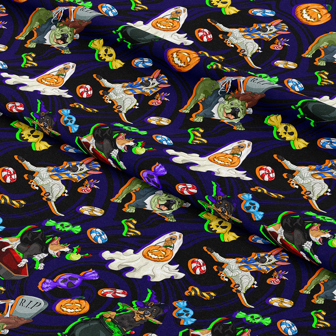 Halloween Dogs Fabric