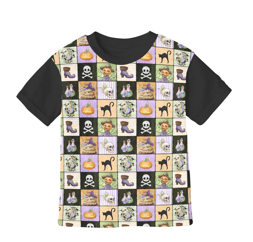 Halloween Mashup Patches Fabric
