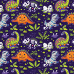 Halloween Dinos Fabric