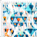 Happy Blue Ikat Fabric