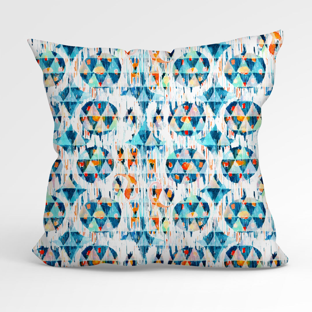Happy Blue Ikat Fabric