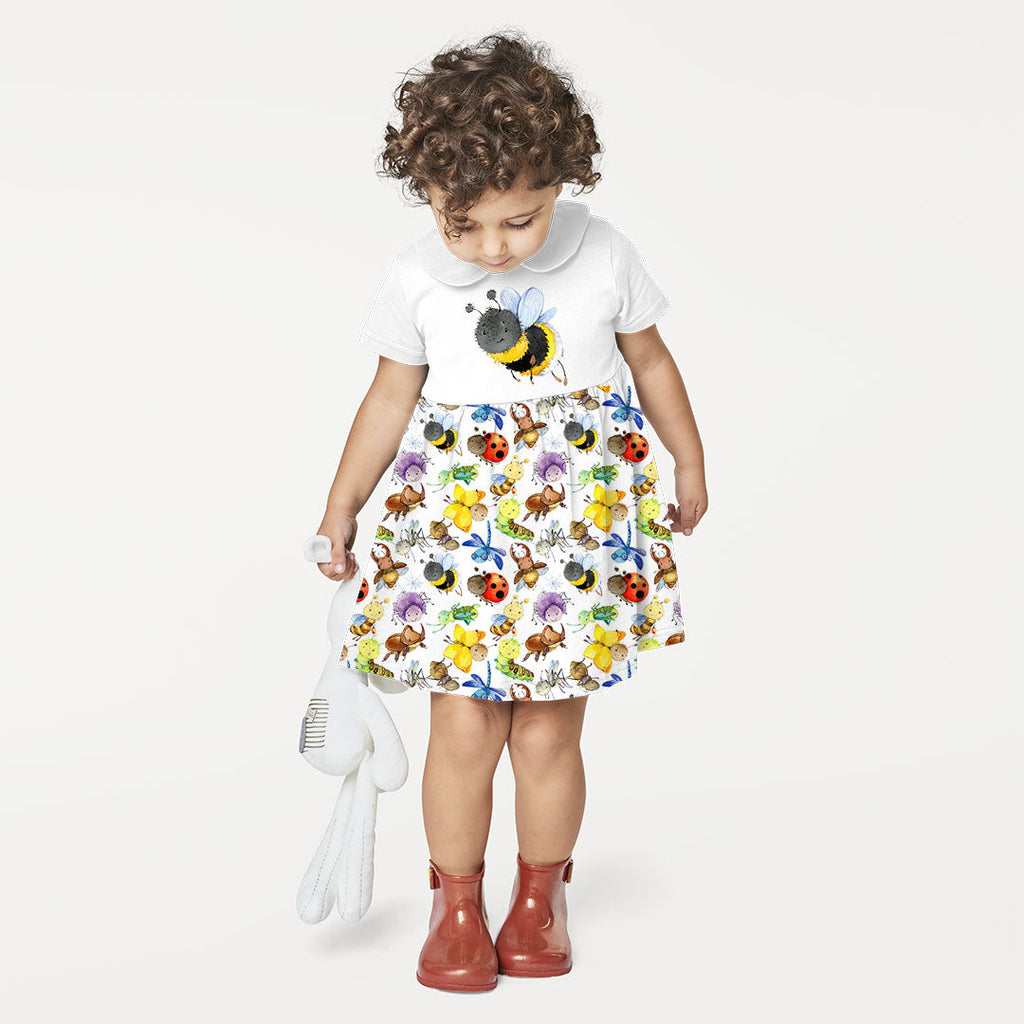 Happy Bugs Bee Iron on fabric heat transfer DTF-59