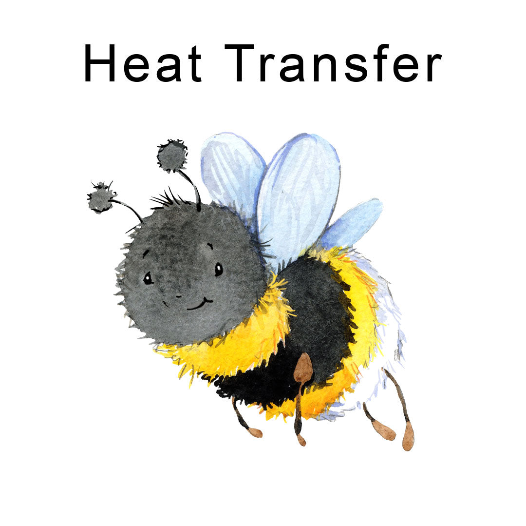 Happy Bugs Bee Iron on fabric heat transfer DTF-59
