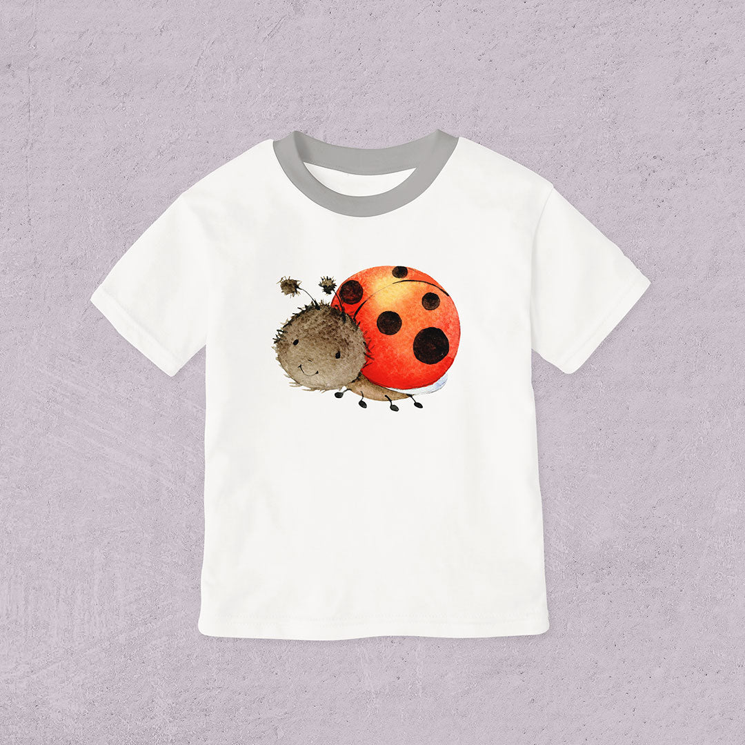 Happy Bugs Ladybird Iron on fabric heat transfer DTF-58