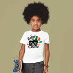 Happy Easter Dino Tractor Iron on Fabric Heat Transfer DTF-108