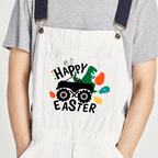 Happy Easter Dino Tractor Iron on Fabric Heat Transfer DTF-108