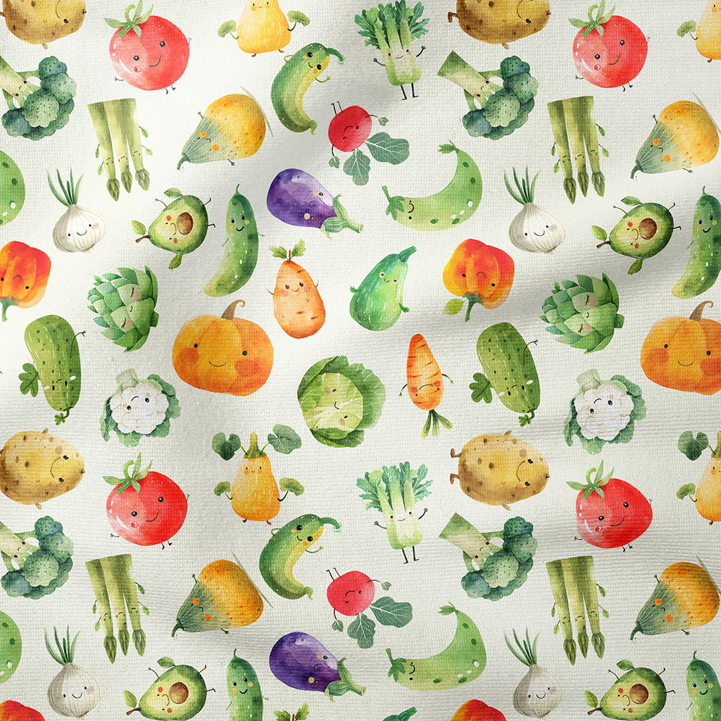 Happy Veggies Fabric