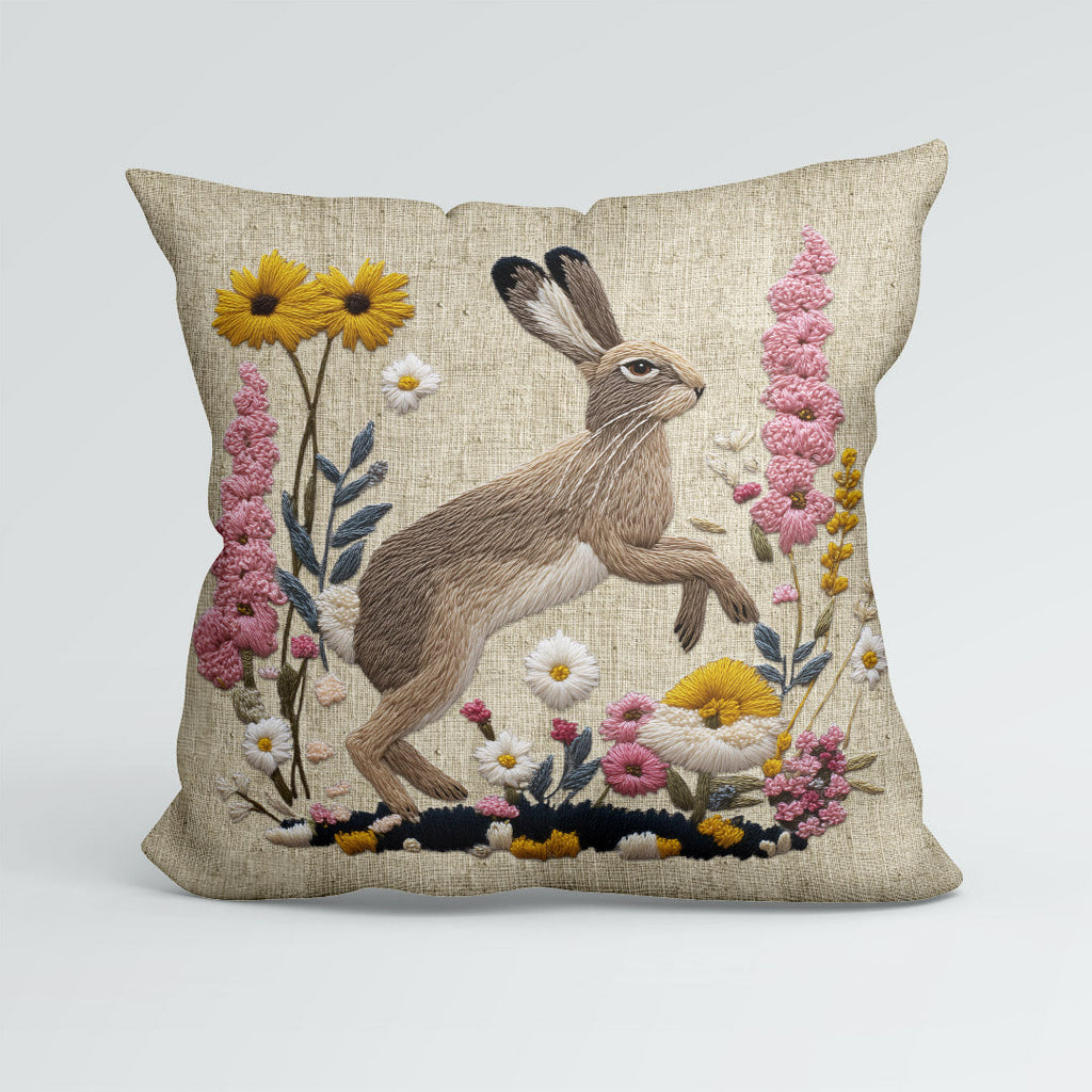 CUSHION Panel Hare on Linen 3 CP-1063