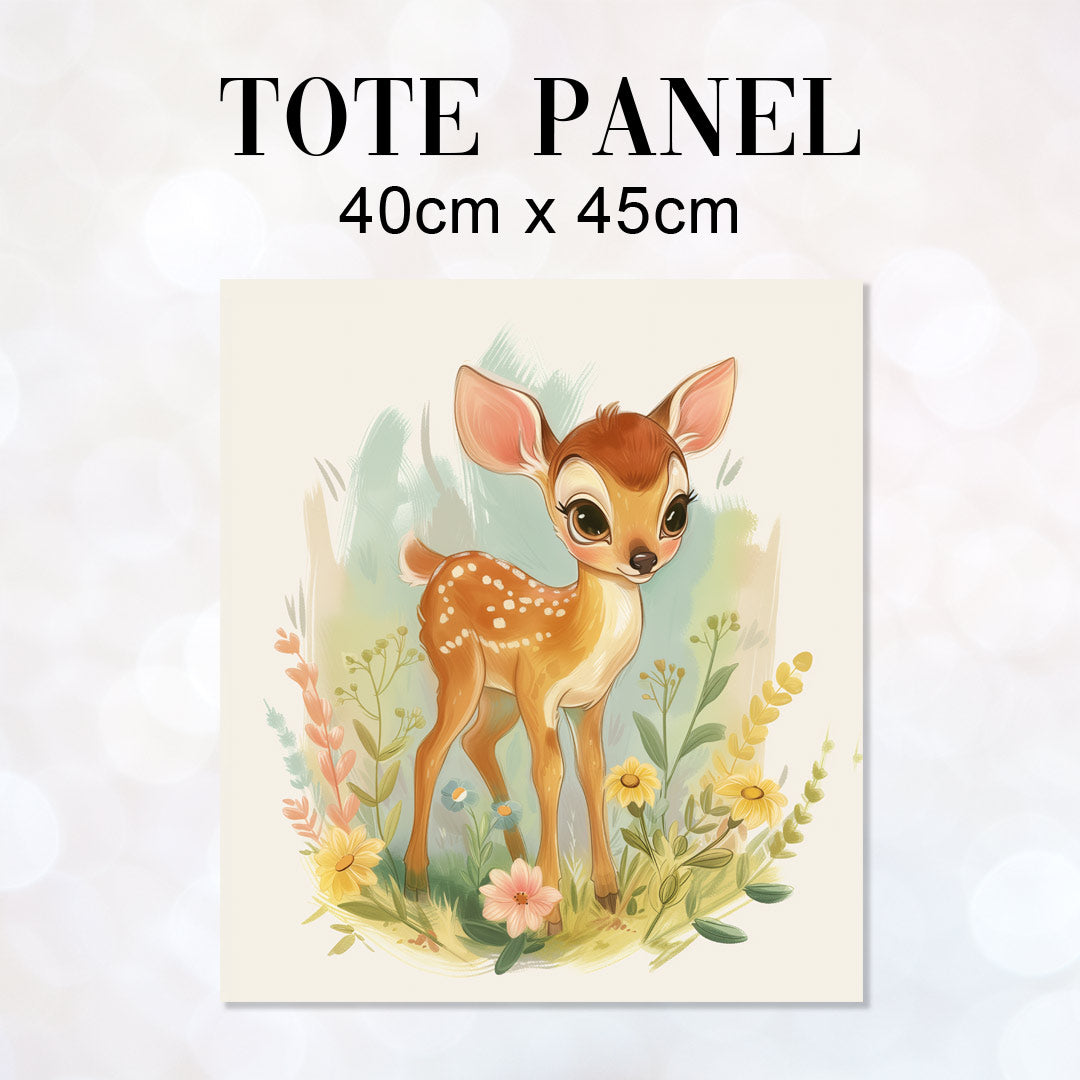 TOTE Fabric Bag Panel Cute Fawn Hazel TP-309
