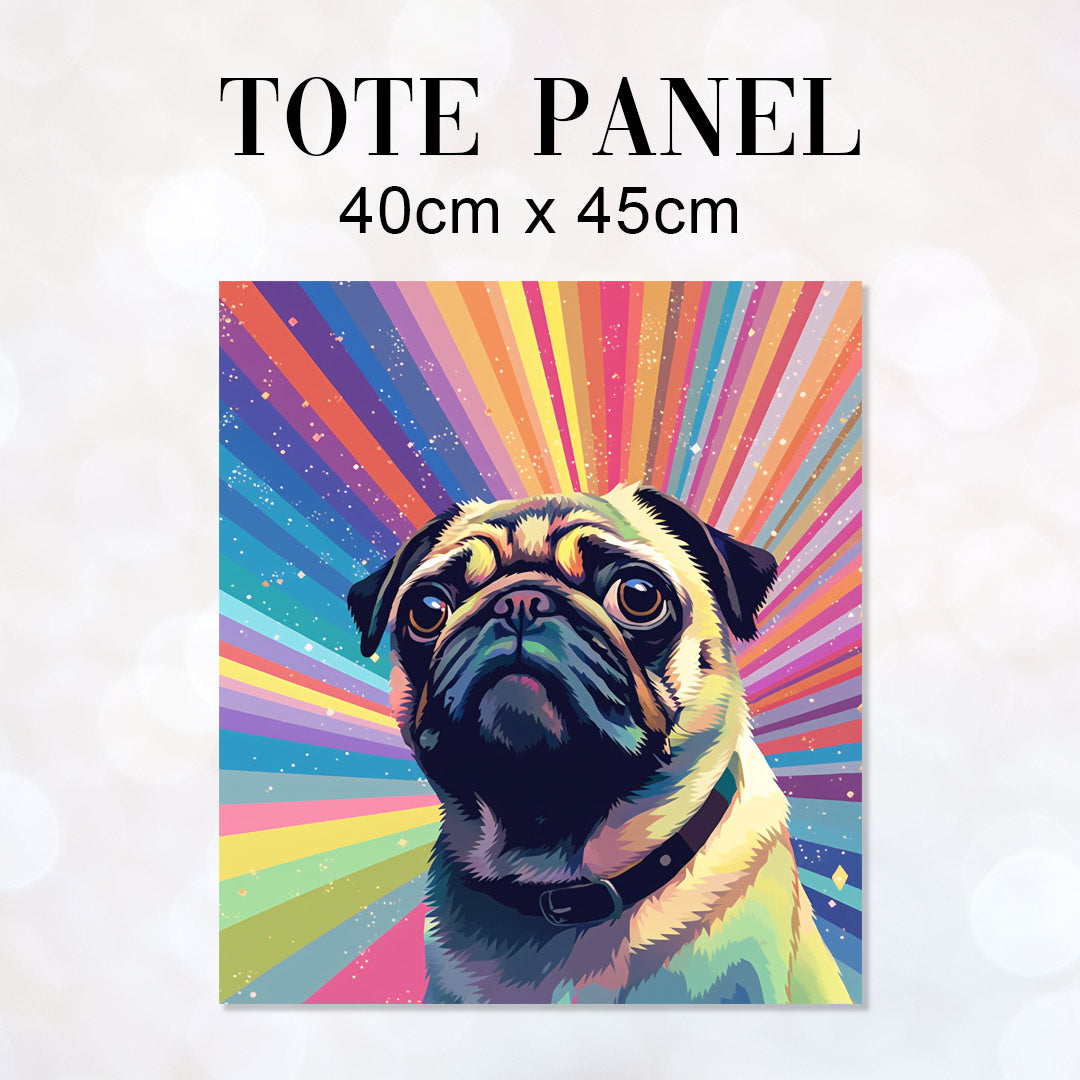 TOTE Hello Pug Fabric Bag Panel TP-135
