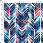 Herringbone Blue Fabric