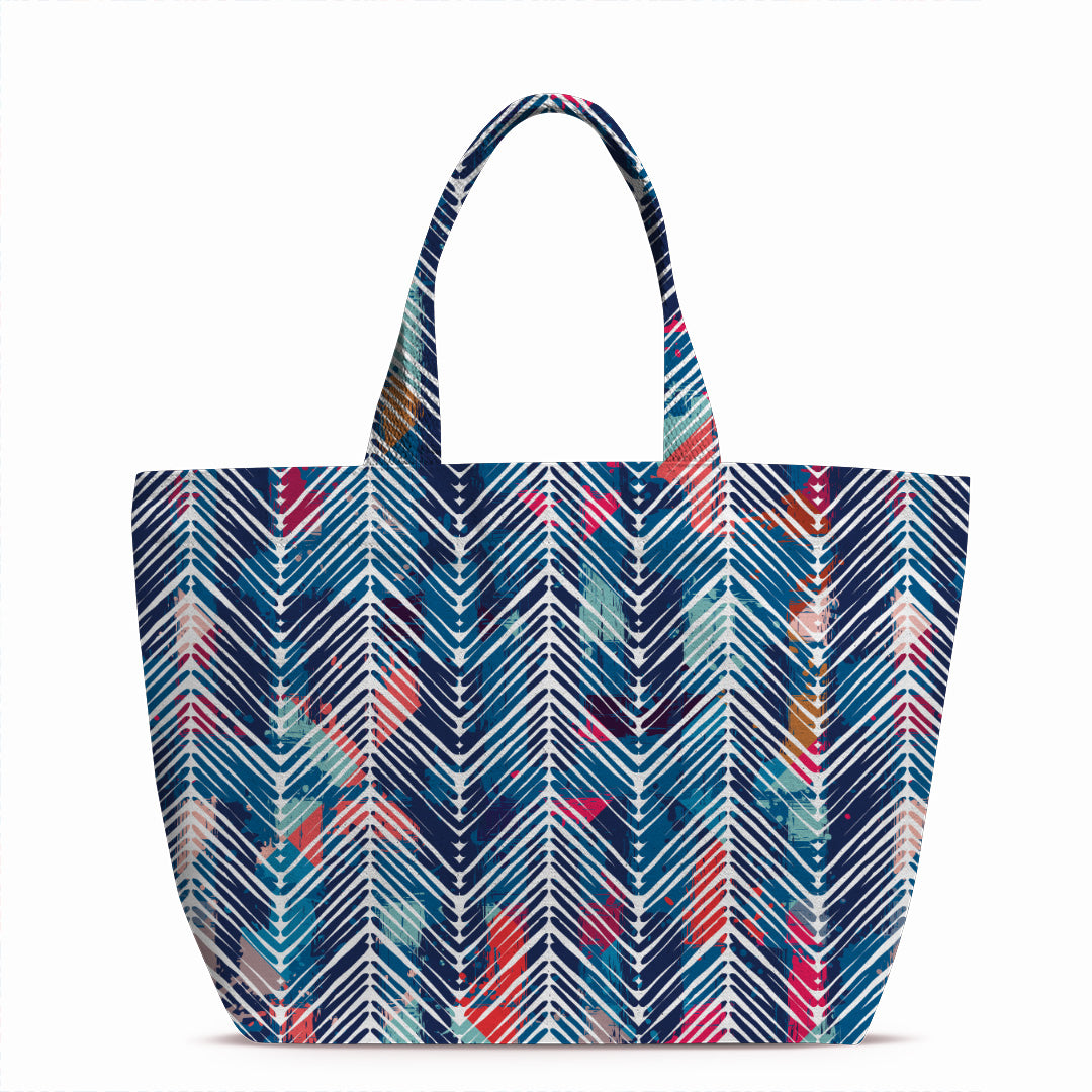 Herringbone Blue Fabric