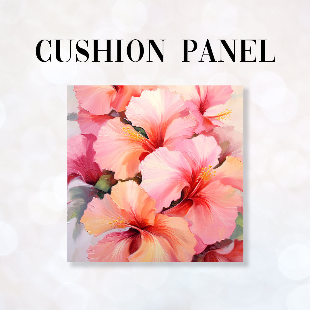 CUSHION Fabric Panel Hibiscus