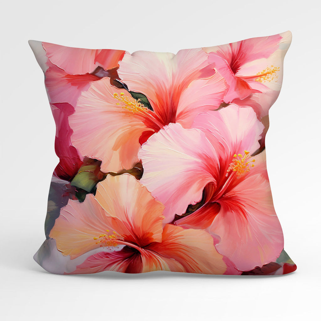 Fabric Panel With Hibiscus Flowers For Sewing Cushions Custom Fabrics UK fabric-panel-with-hibiscus-flowers-for-sewing-cushions-custom-fabrics-uk