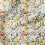 Hibiscus Blue Fabric