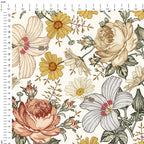 Hibiscus Cream Fabric