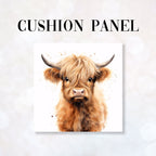 CUSHION Fabric Panel Highland Coo