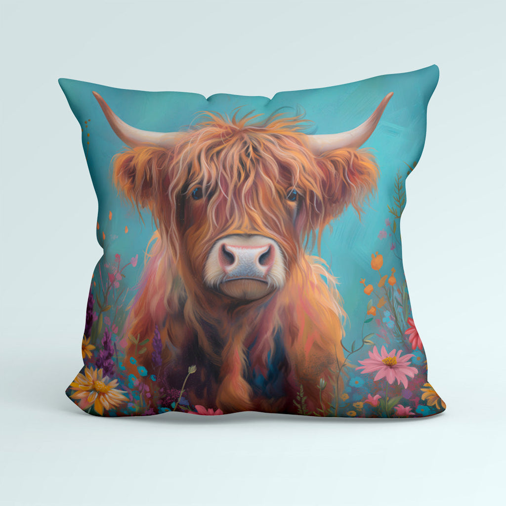 CUSHION Panel Highland Cow Nellie CP-231