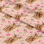 Highland Cows Pink Fabric