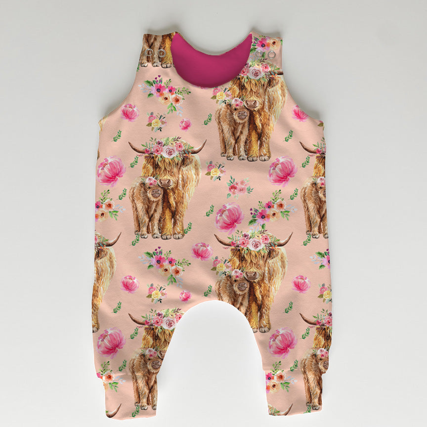 Highland Cows Pink Fabric