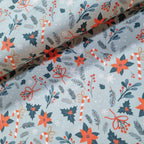 Poinsettia Mint Fabric