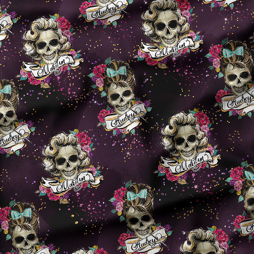 Hollywood Skulls Fabric