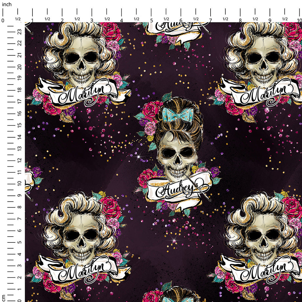 Hollywood Skulls Fabric