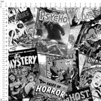 Horror Comics Mono Fabric