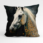 CUSHION Fabric Panel Horse Green