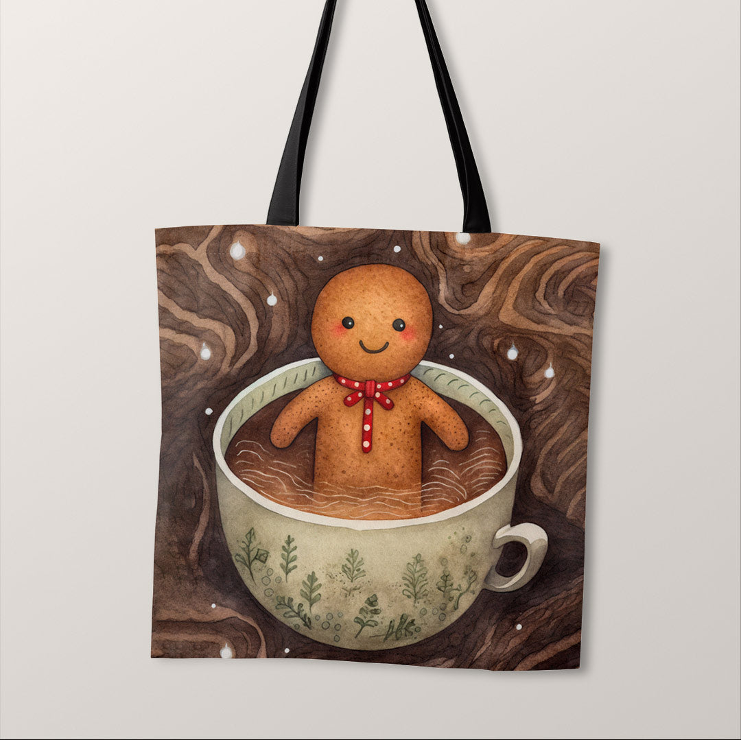 TOTE Hot Choc Gingerbread TP-110  Fabric Bag Panel