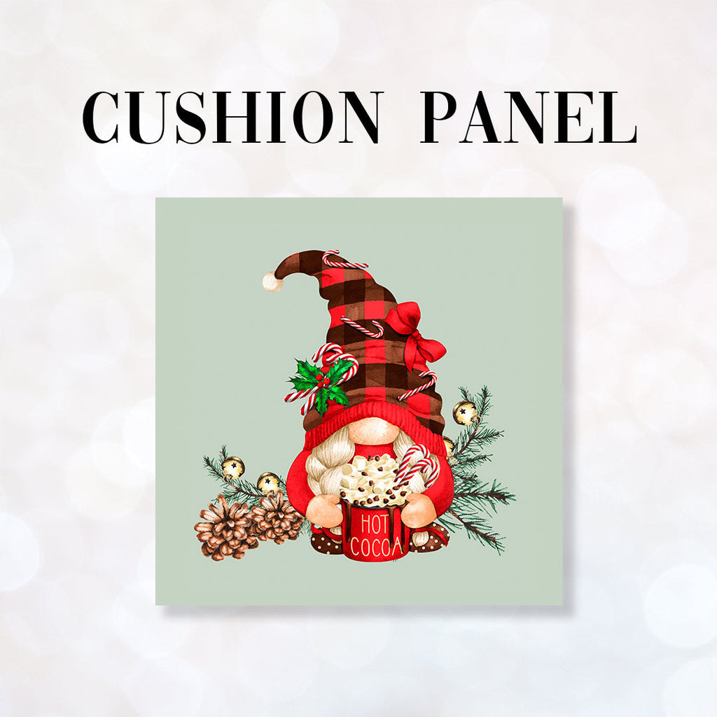 CUSHION Fabric Panel Hot Choc Gnome