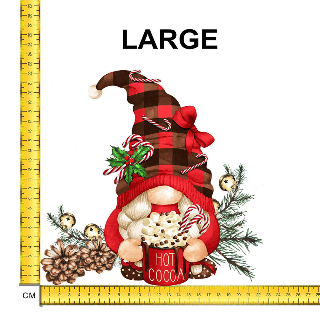 Hot Choc Gnome Iron on Fabric Heat Transfer DTF-96
