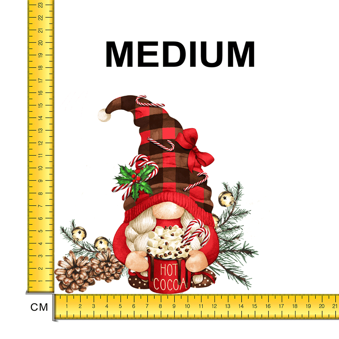 Hot Choc Gnome Iron on Fabric Heat Transfer DTF-96
