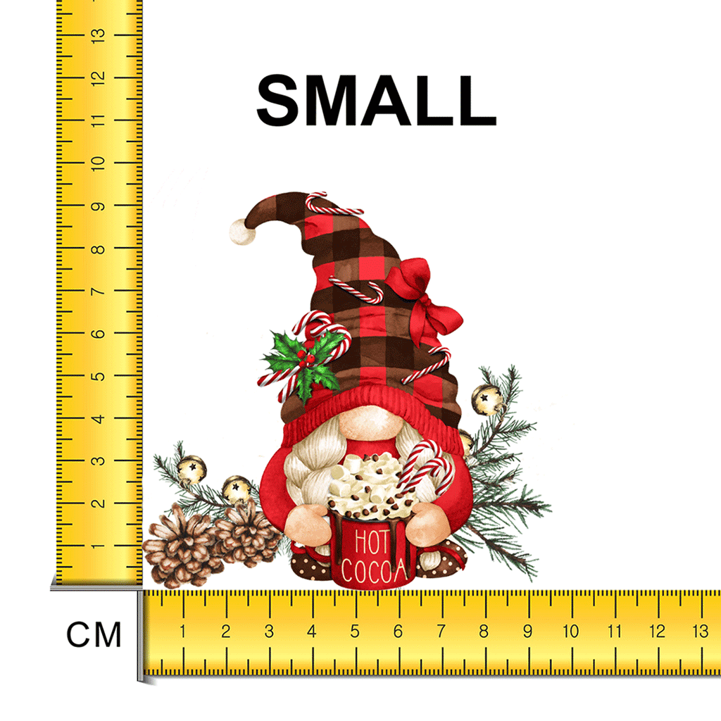 Hot Choc Gnome Iron on Fabric Heat Transfer DTF-96