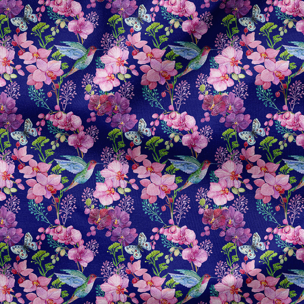Hummingbird Navy Fabric