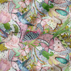 Hummingbirds Pastel Fabric