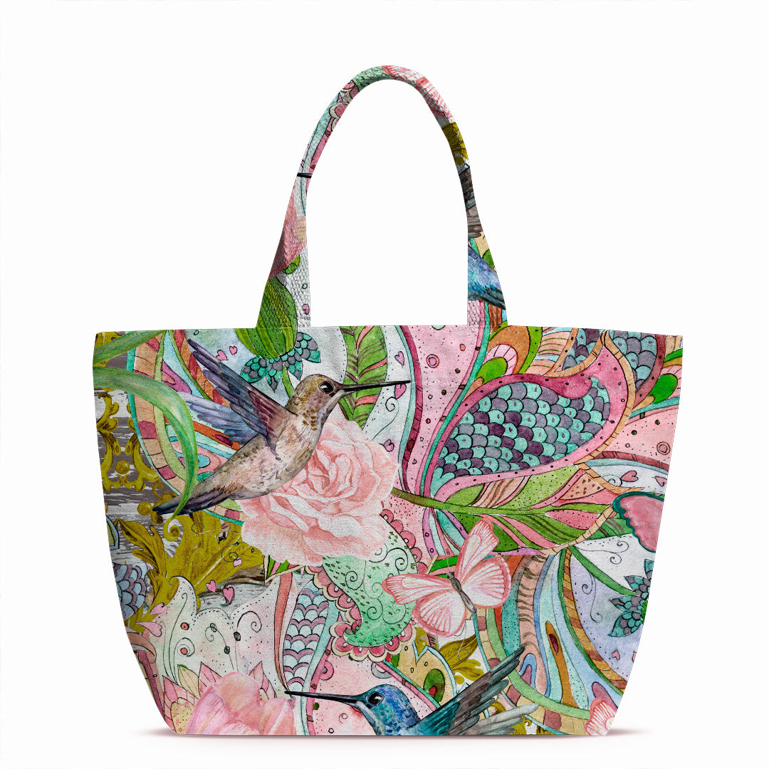 Hummingbirds Pastel Fabric