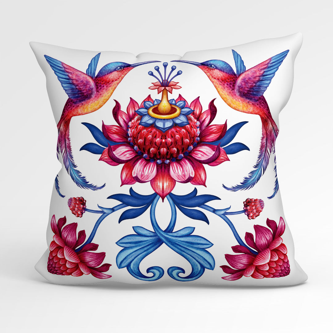 CUSHION Fabric Panel Hummingbird Pink