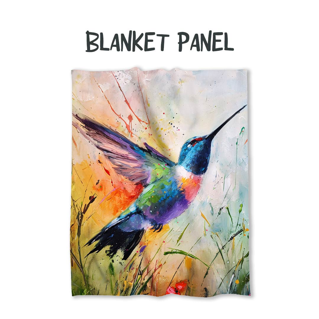 Hummingbird Fabric Blanket Panel BP-15