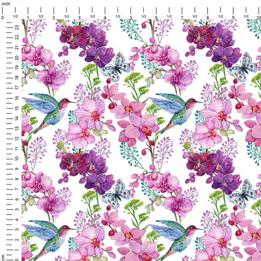 Hummingbirds Light Fabric