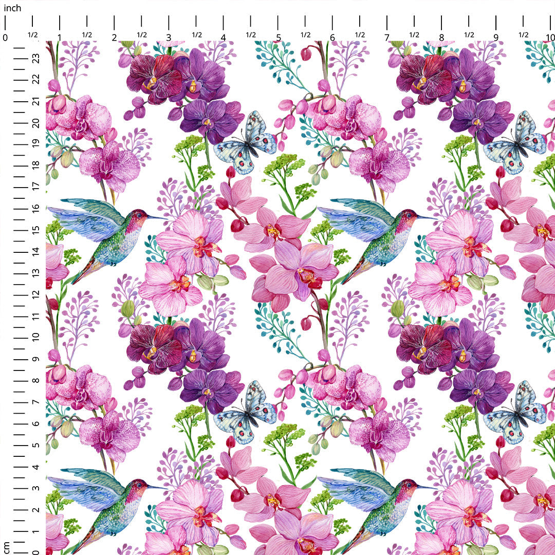 Hummingbirds Light Fabric